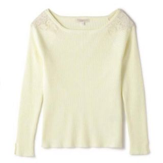 プロポーションボディドレッシング(PROPORTION BODY DRESSING)のプロポほぼ新品＊リブストレッチヨークレースニット(ニット/セーター)