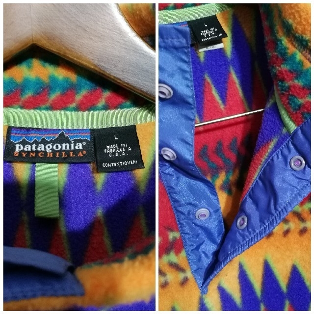 patagonia - 美品 メンズL パタゴニア シンチラ フリース スナップT