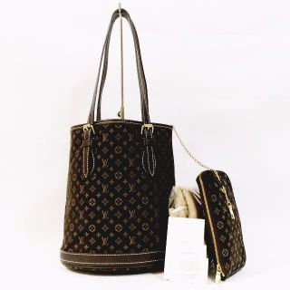 ルイヴィトン(LOUIS VUITTON)の【美品】ルイ・ヴィトン（モノグラムミニラン）バケットPM　高級感あり！(ショルダーバッグ)