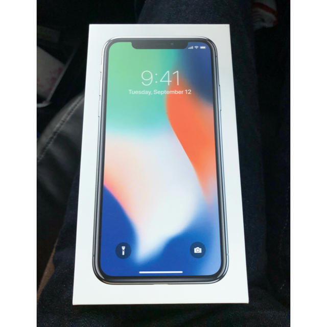 ［未使用］ iPhone X Silver 64 GB docomo完備状態