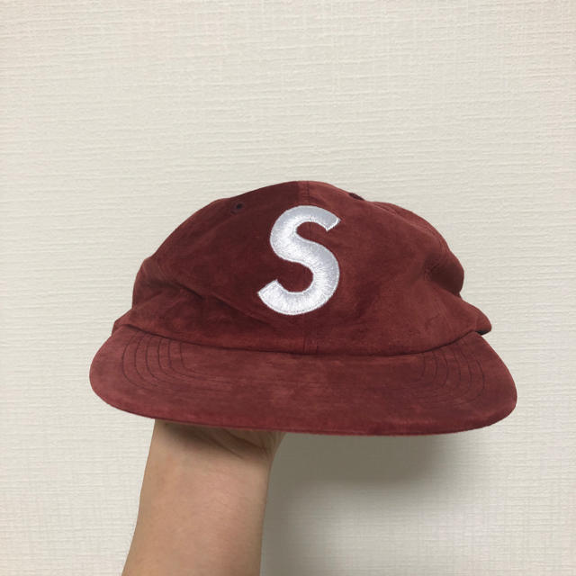 supreme S logo suede cap Burgundy - キャップ