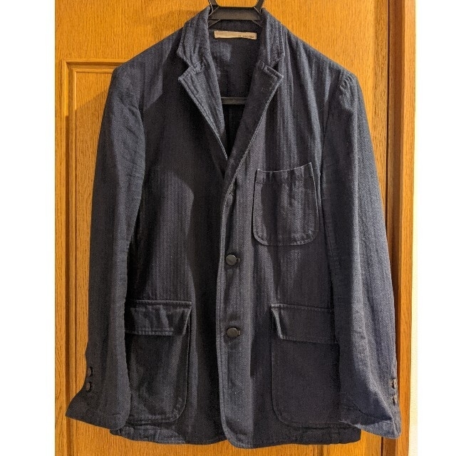 Boncoura:ボンクラ インディゴヘリンボーンジャケット size36の Boncoura:ボンクラ インディゴヘリンボーンジャケット size36の