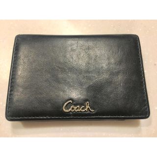 コーチ(COACH)のコーチ 定期入れ 黒(名刺入れ/定期入れ)