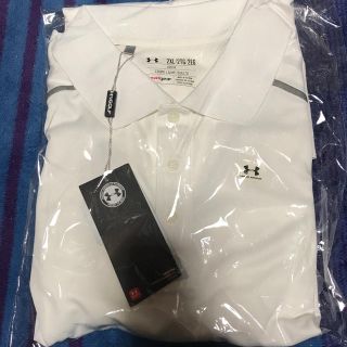 アンダーアーマー(UNDER ARMOUR)のアンダーアーマー ゴルフシャツ  ヒートギア  長袖  2XL  白(ウエア)