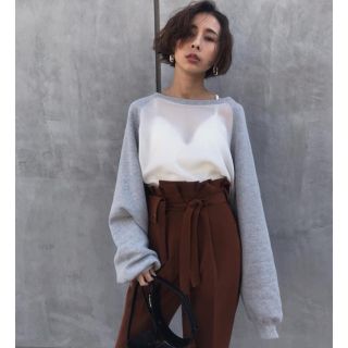 アメリヴィンテージ(Ameri VINTAGE)のAMERI  SOFT SEE-THROUGH SWEAT TOP(トレーナー/スウェット)