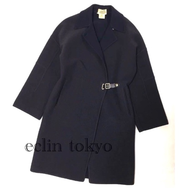 HERMES - エルメス カシミヤ ダブルフェイス セリエ コート 36 E1312