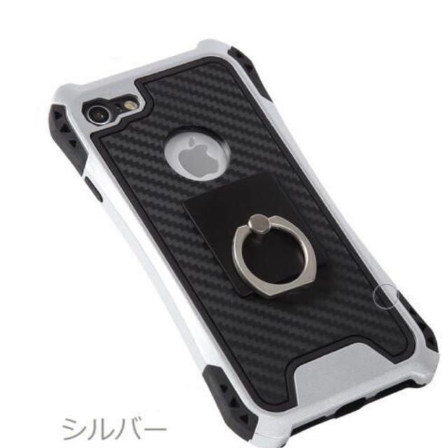 Iphonexケースapple,新品iPhoneケースリング付き耐衝撃シルバーの通販bypeach.Jr'sshop｜ラクマ