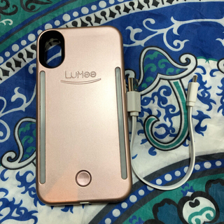 セルフィー 自撮り LED 光る iPhoneX CASE(iPhoneケース)
