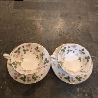 ウェッジウッド(WEDGWOOD)のウエッジウッドティーカップ＆ソーサー二脚set(グラス/カップ)