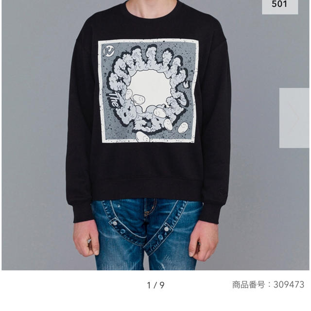  スウェットシャツ  長袖M GU×KIM JONES (KJ) ＫＪ 黒  メンズのトップス(スウェット)の商品写真