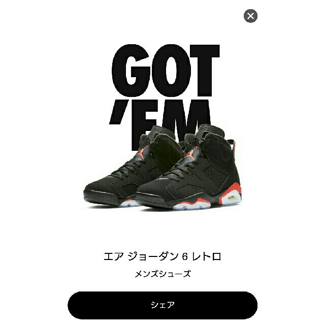 NIKE(ナイキ)の26.5 NIKE AIRJORDAN 6 ナイキ エアジョーダン6 メンズの靴/シューズ(スニーカー)の商品写真