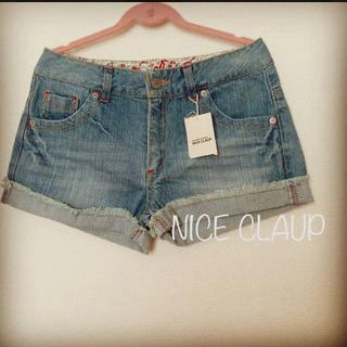 ナイスクラップ(NICE CLAUP)の▽ NICECLAUP デニムショーパン(ショートパンツ)