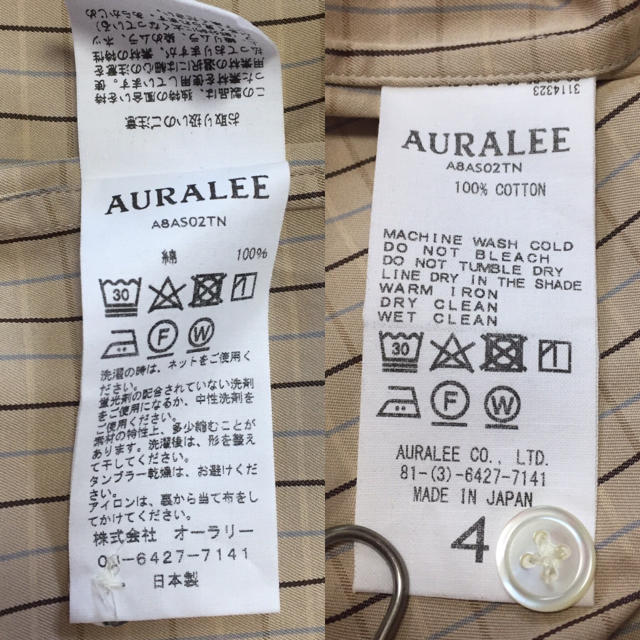 AURALEE オーラリー チェックシャツ メンズのトップス(シャツ)の商品写真