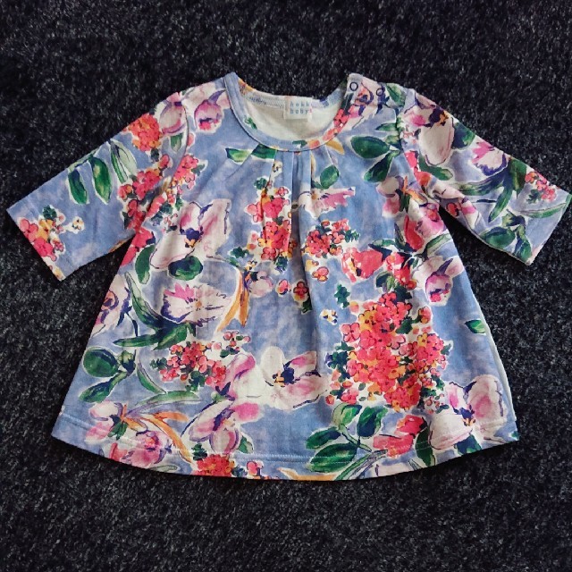 hakka kids(ハッカキッズ)の80 花柄チュニック☆ハッカベビー キッズ/ベビー/マタニティのベビー服(~85cm)(シャツ/カットソー)の商品写真