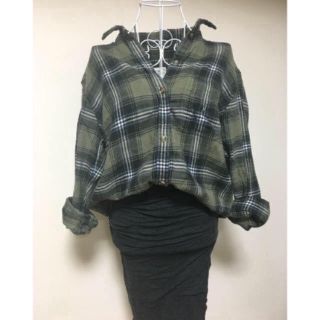 アメリカンイーグル(American Eagle)の【美品】AMERICAN EAGLE ダメージ加工ネルシャツ(シャツ/ブラウス(長袖/七分))