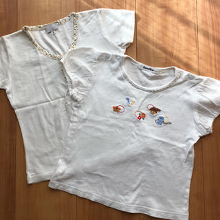 ファミリア(familiar)のファミリア size110 白の半袖カットソー 2枚🎶(Tシャツ/カットソー)