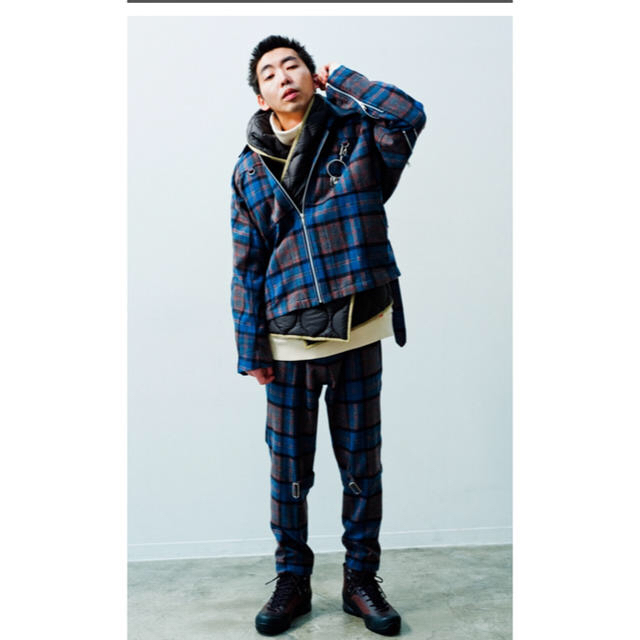ファッションデザイナー phingerin 16aw ziprunジャケット、ボンテージ