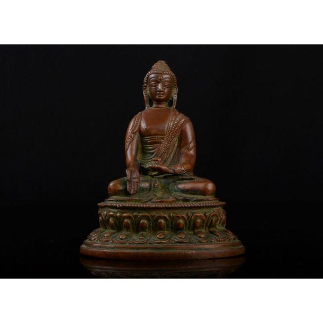 驚きの価格が実現！】 中国 古銅 釋迦牟尼座像 仏像 置物 V R715 | www
