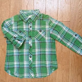 ユナイテッドアローズグリーンレーベルリラクシング(UNITED ARROWS green label relaxing)のグリーンキッズ 125㎝ロールアップブラウス シャツ(ブラウス)