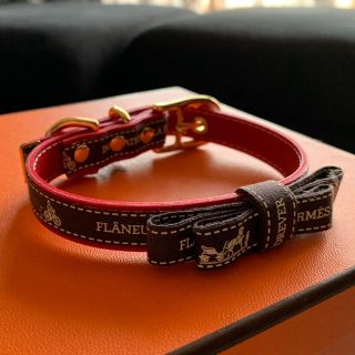 エルメス(Hermes)のペット首輪  ハンドメイド(リード/首輪)