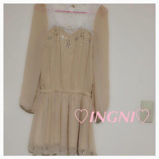 イング(INGNI)のINGNI♡ふわふわワンピース(ミニワンピース)