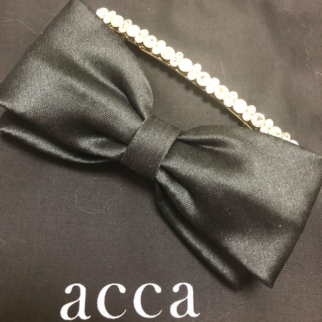 acca - acca リボンバレッタ（黒）の通販 by けい's shop｜アッカならラクマ