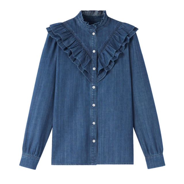 A.P.C. suzie デニムフリルシャツ 新品未使用