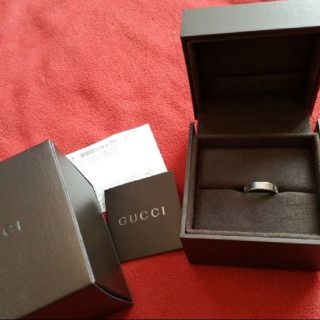 グッチ(Gucci)のGUCCI 8号 18kホワイトゴールド アイコンリング 本物(リング(指輪))