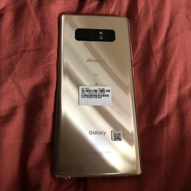 galaxxxy(ギャラクシー)のGALAXY  note8 sc-01k 美品  Docomo  ゴールド 本体 スマホ/家電/カメラのスマートフォン/携帯電話(スマートフォン本体)の商品写真