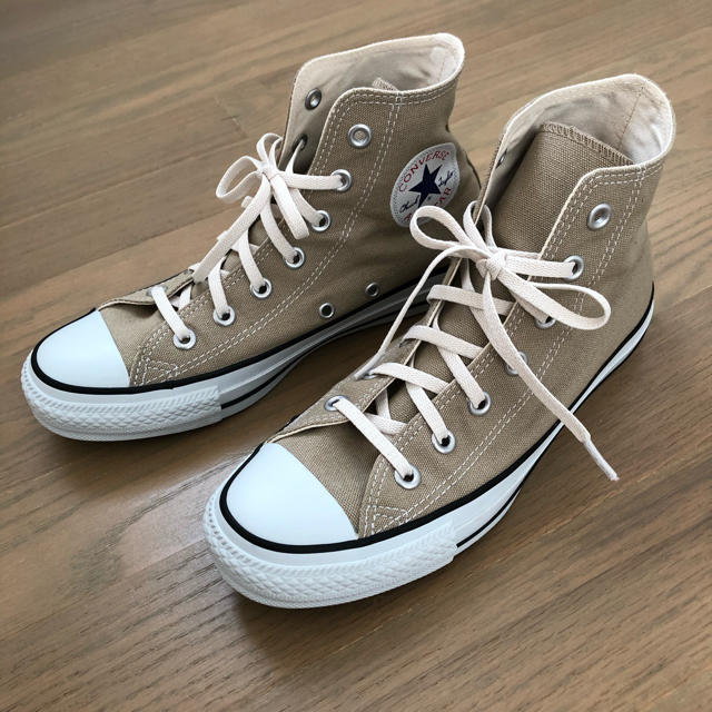 CONVERSE(コンバース)のCONVERSEハイカットベージュ5.5(24.5cm)★ゴム靴紐付きコンバース レディースの靴/シューズ(スニーカー)の商品写真