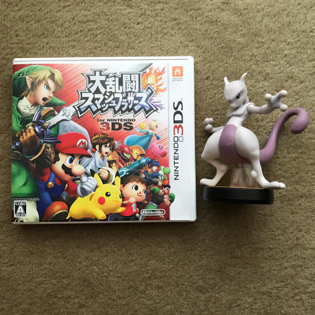 ニンテンドー3DS(ニンテンドー3DS)の大乱闘スマッシュブラザーズ＋amiiboミュウツーfor Nintendo3DS エンタメ/ホビーのゲームソフト/ゲーム機本体(携帯用ゲームソフト)の商品写真