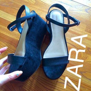 ザラ(ZARA)のZARAプラットフォーム サンダル37(サンダル)