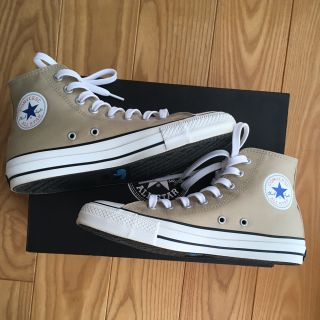 コンバース(CONVERSE)のコンバース ハイカット ベージュ 100周年 チャックテイラー 25.5cm美品(スニーカー)