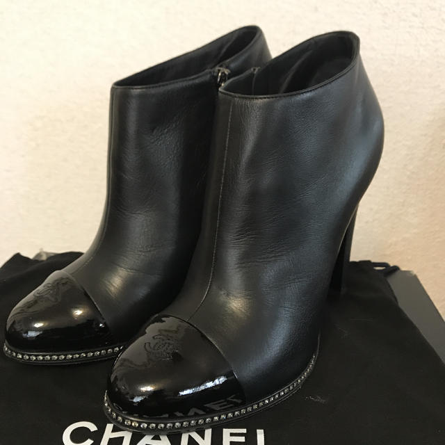 CHANEL♡シャネル♡ショートブーツ♡23.5♡黒♡ブラック