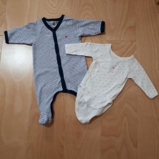 プチバトー(PETIT BATEAU)の【※a33様専用】プチバトー♡カバーオール&ロンパースセット(ロンパース)