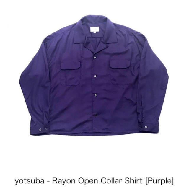 Jieda(ジエダ)の【美品】yotsuba Rayon Open Collar Shirt パープル メンズのトップス(シャツ)の商品写真