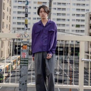 ジエダ(Jieda)の【美品】yotsuba Rayon Open Collar Shirt パープル(シャツ)