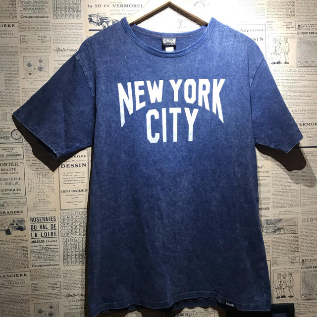 schott(ショット)のSchott ショット デニムTシャツ サイズL NEW YORK メンズのトップス(Tシャツ/カットソー(半袖/袖なし))の商品写真