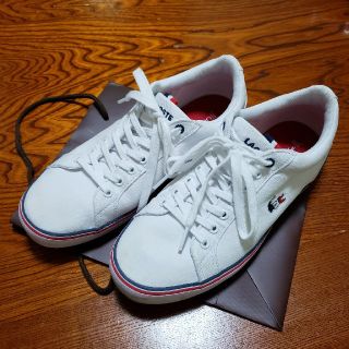 ラコステ(LACOSTE)のLACOSTE  白キャンパススニーカー(スニーカー)