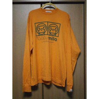 アベイシングエイプ(A BATHING APE)のＡＰＥ　ロングＴシャツ　美品　　ＸＬ(Tシャツ/カットソー(七分/長袖))