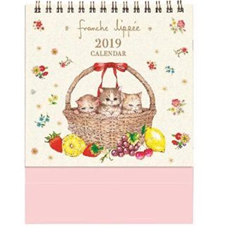 フランシュリッペ(franche lippee)のフランシュリッペ♡卓上カレンダー2019年 猫 平成31年(カレンダー/スケジュール)