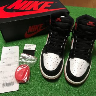 ナイキ(NIKE)の美品確実正規品NIKE AIR JORDAN 1 RETRO TRACK RED(スニーカー)