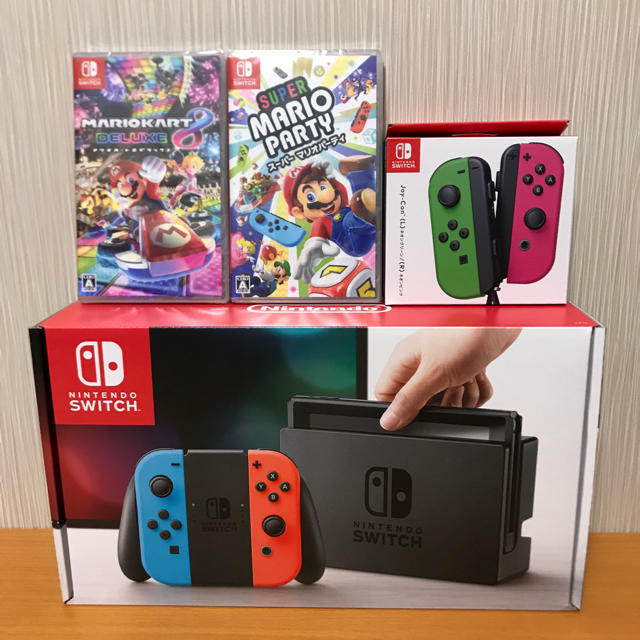 Nintendo Switch(ニンテンドースイッチ)の任天堂スイッチセット エンタメ/ホビーのゲームソフト/ゲーム機本体(家庭用ゲーム機本体)の商品写真