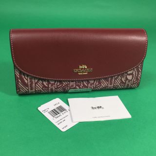 コーチ(COACH)のコーチ スリム エンベロープ シグネチャー チェーン 長財布 F40116 新品(財布)