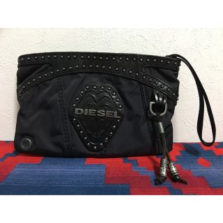 ディーゼル(DIESEL)のDIESEL ポーチ クラッチバック 黒(クラッチバッグ)