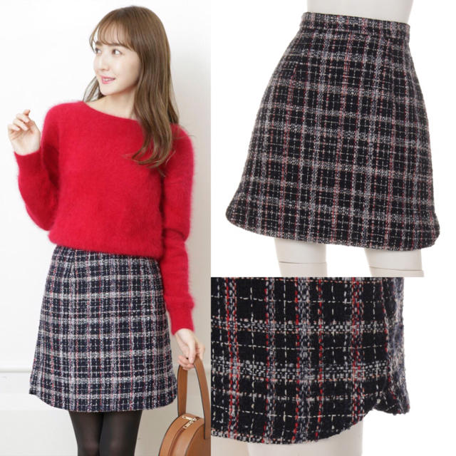 Rirandture(リランドチュール)の今期新品♡Rirandture♡ツイード台形ミニスカート♡リランドチュール レディースのスカート(ミニスカート)の商品写真