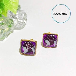 蝶々スクエア【ハンドメイド】(ピアス)