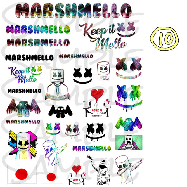 Marshmello タトゥーシール カラー2ver の通販 By Ka S Shop ラクマ