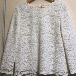 ストロベリーフィールズ(STRAWBERRY-FIELDS)の【美品】総レースカットソー セレモニーにも(シャツ/ブラウス(長袖/七分))