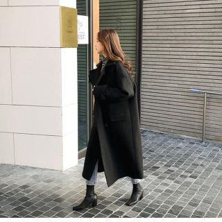 ZARA - ウールブレンドダブルロングコートトレンチコートZARAの通販 by
